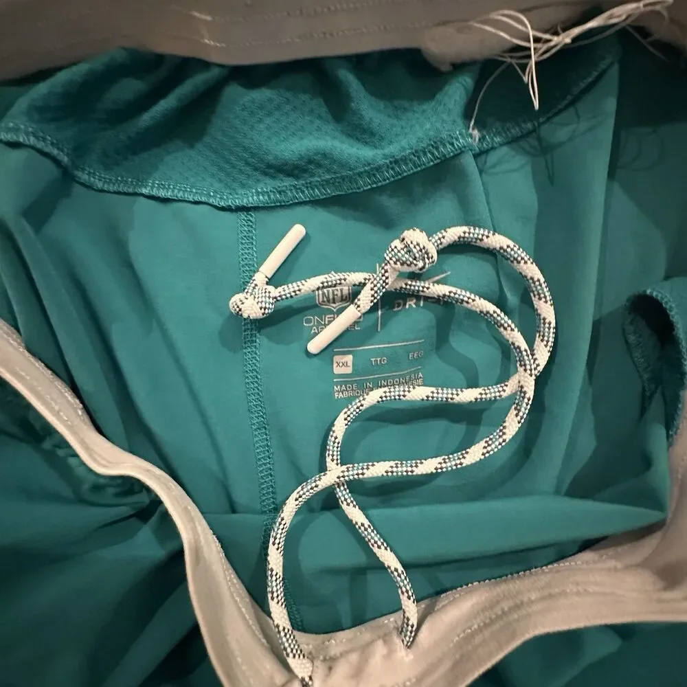 Nike Miami Dolphins Shorts Mens 2XL Aqua Teal Dri-FIT On-Field Performance